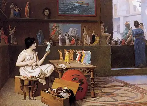La peinture de poterie antique : Sculpturæ vitam insufflat pictura (« la peinture insuffle la vie à la sculpture »), 1893, Art Gallery of Ontario.