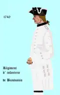 régiment de Beauvoisis de 1740 à 1762