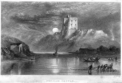 Château de Norham, lever de lune, 1836 gravé par William Miller d'après J.M.W. Turner
