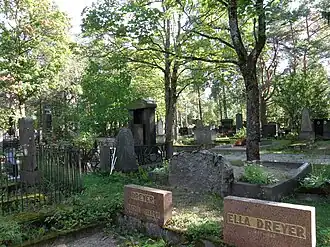 Vue du cimetière juif.