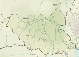 voir sur la carte du Soudan du Sud