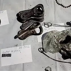 Quelques artefacts trouvés sur le site