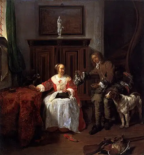 Gabriel Metsu, Le Cadeau du chasseur, vers 1650-1660, Rijksmuseum Amsterdam