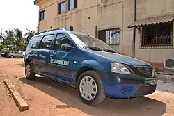 Dacia Logan de la Gendarmerie nationale togolaise.
