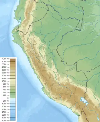 Voir sur la carte topographique du Pérou