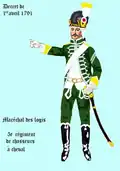 5e régiment de chasseurs à cheval, décret de 1791