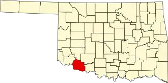 Localisation de Comté de Tillman(Tillman County)