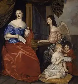 Peter Lely, Louise de La Vallière et ses enfants, huile sur toile.