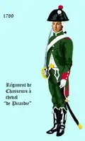 1er régiment de chasseurs à cheval de Picardie de 1789 à 1791