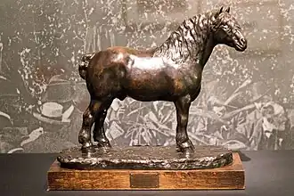 Cheval breton, sculpture de Georges Malissard, écomusée de la Bintinais