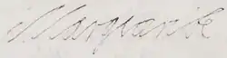 Signature de Marguerite de Lorraine