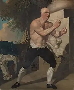 Jack Broughton, the Boxer , huile sur toile, v. 1767, YCBA.