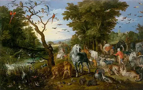 Entrée des animaux dans l'arche de Noé par Jan Brueghel