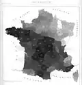 Carte de France de l'instruction (1833)[4].