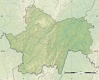 Voir sur la carte topographique de Saône-et-Loire