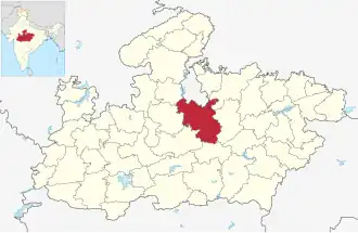 Localisation de District de Sagar