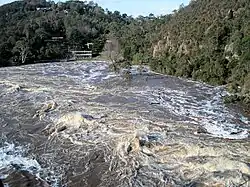 South Esk River in flood at the Gorge, August 2009