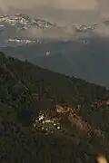Vue aérienne du village de Nalanda.