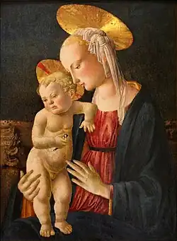 Maître de San Miniato[3], Vierge à l'Enfant au chardonneret (2e&nbsp;moitié du XVe&nbsp;siècle).