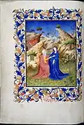 La Visitation, f29v, attribuée au Maître d'Egerton