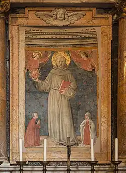 Saint Antoine de Padoue, 1450 fresque de Benozzo Gozzoli église Santa Maria in Aracoeli, Rome