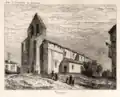 L'église, dessin de Léo Drouyn (1877).
