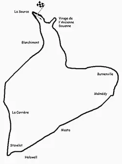 tracé du parcours en noir sur fond blanc