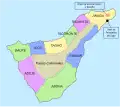 Ténérife: répartition territoriale guanche
