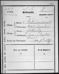 Acte de mariage, 1857