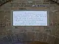 La plaque commémorant la visite du roi danois