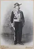 Portrait d'un préfet (non déterminé), sur un carton de Dorsène, vers 1900.