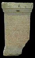 Épitaphe du verrier Iulius Alexander, CIL XIII, 2000.