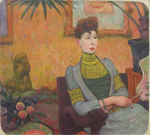 Émile Schuffenecker, Portrait de Madame Champsaur, 1890 – Musée de Pont-Aven, Pont-Aven.