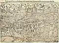 Rouffach, en 1548. On peut voir les remparts dans leur état initial.