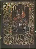 Miniature pleine page : les quatre évangélistes.