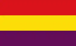 Le drapeau national sous la Seconde République (usage civil).
