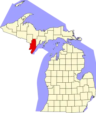 Localisation de Comté de Menominee