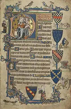 Première page des heures de la Vierge, f.3r.