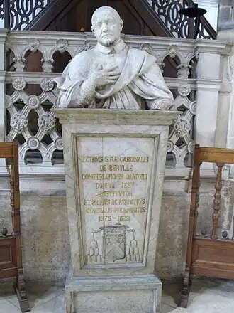 Buste de Bérulle, autrefois à l'oratoire du Louvre, aujourd'hui à l'église Saint-Eustache.
