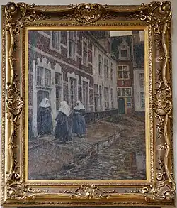 Tableau de moniales dans l'escalier.