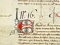 Détail d'une initiale.