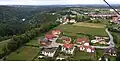 Tábor-Klokoty (partie méridionale), l'église et l'allée avec le „chemin de croix“