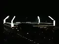 Vue aérienne nocturne du stade