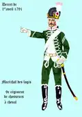 9e&nbsp;régiment de chasseurs à cheval par décret de 1791