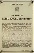 Plaque explicative trilingue (français, anglais et allemand)