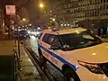 Voiture de police de La police de Chicago en stationnement interdit (2013).