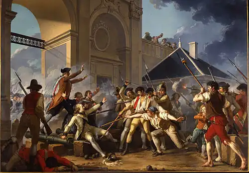 Le Courage héroïque du jeune Désilles, le 31 août 1790, à l'affaire de Nancy (1794), Vizille, musée de la Révolution française.