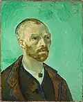 Autoportrait dédié à Paul Gauguin par Vincent van Gogh (1888).