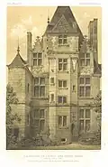 Lithographie, Victor Petit, XIXème siècle. Représentation de la façade sur cour du Doyenné.