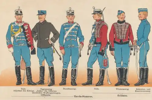 Hussards danois entre 1867 et 1895.